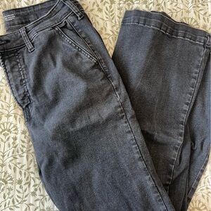 High rise flare black jeans